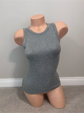 a new day Gray Ribbed Sleeveless Tank